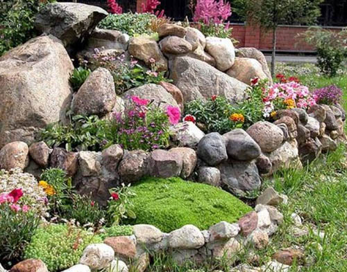 Натуральный камень в дизайне: альпийские и каменистые горки, рокарии, сады камней