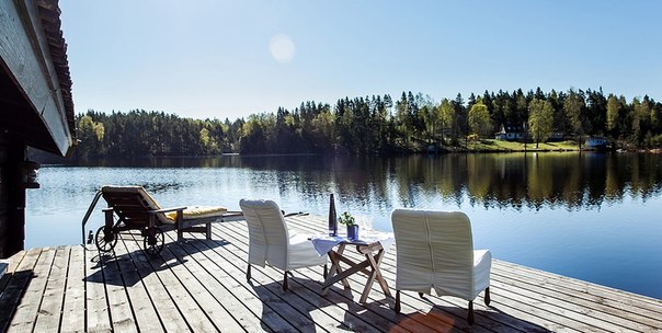 Купить дом в швеции на берегу озера bluewaters island boat dock